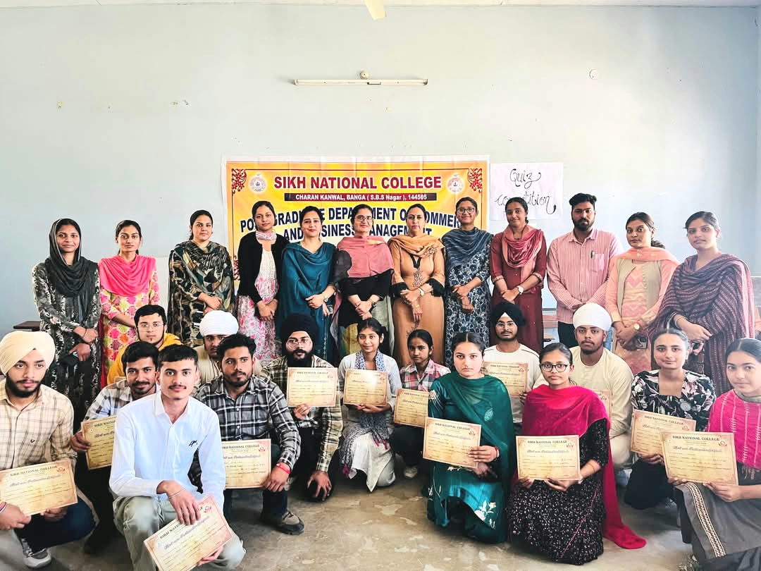 PG Commerce and Business Management Department organised ‘Quiz Competition’